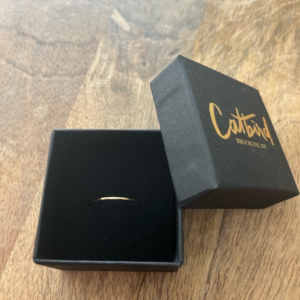 Catbird NYC Threadbare Gold Stacking Ring size 8